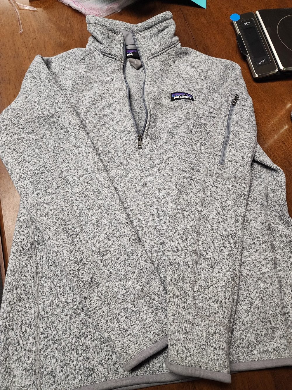 Patagonia Women's Size L Heather Gray Half-Zip Fleece Pullover